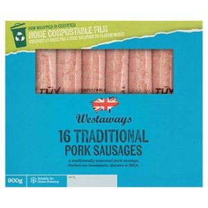 Westaways 16 Traditional Pork Sausages 900g