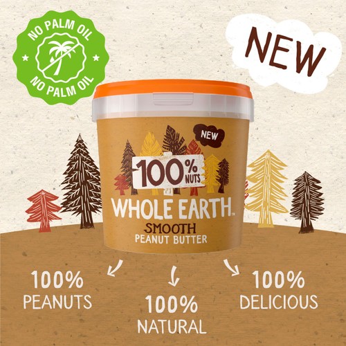 Whole Earth 100% Smooth Peanut Butter 1kg