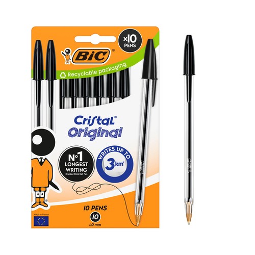 Bic Cristal Black Pens