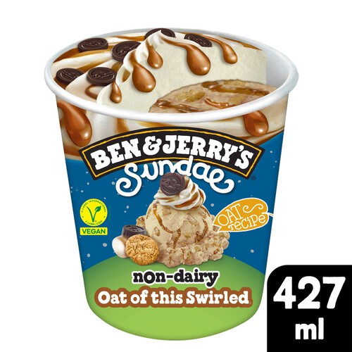 Ben & Jerry's Sundae Non Dairy Vegan Oat Of This Swirled Ice Cream Tub