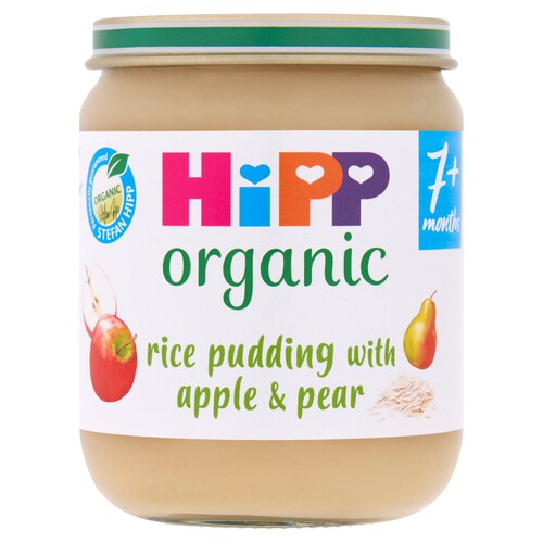 HiPP Organic Rice Pudding with Apple & Pear Baby Food Jar 7+ Months