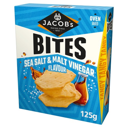 Jacob's Bites Sea Salt & Malt Vinegar 125g