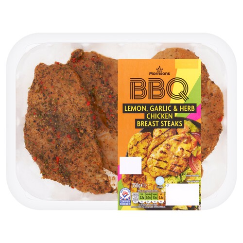 Morrisons BBQ Lemon, Garlic & Herb Chicken Breast Steaks 