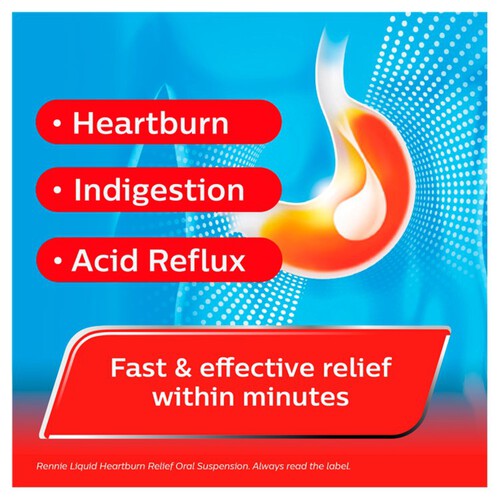 Rennie Liquid Heartburn & Indigestion Relief Peppermint