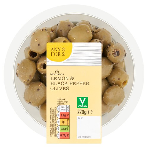 Morrisons Lemon & Black Pepper Olives