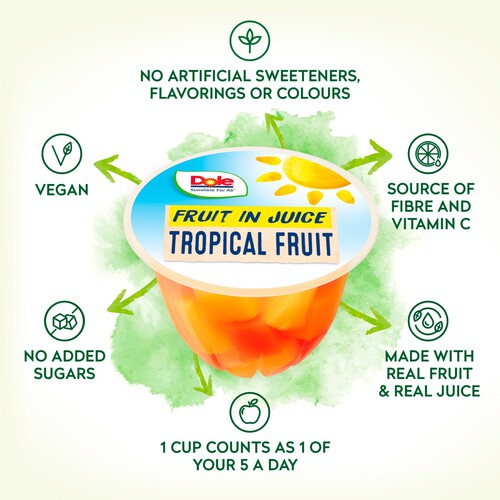 Dole Tropical Fruit In Juice Fruits Snacks 