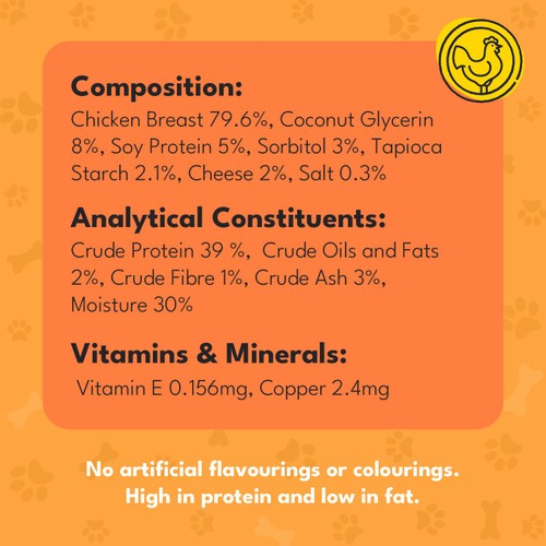 Pet Munchies Chicken & Cheese Dog Treats 100g