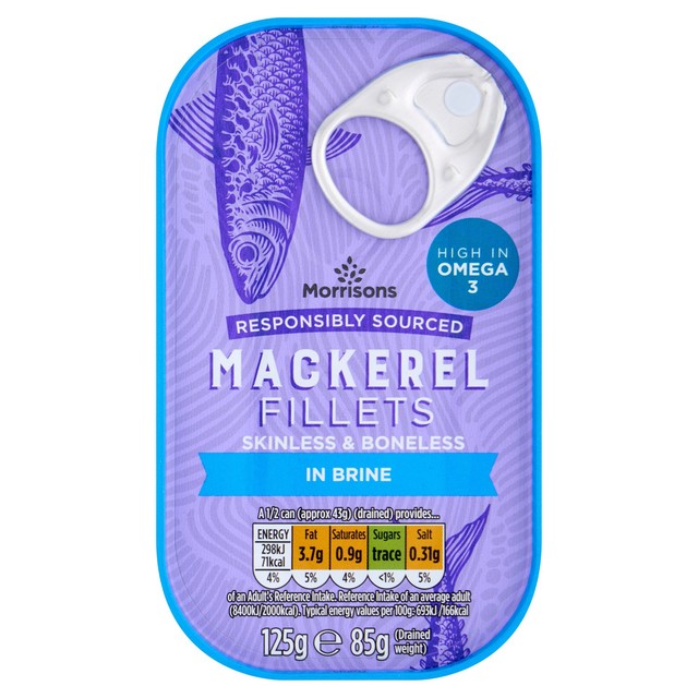 Morrisons Mackerel Fillets In Brine (125g)