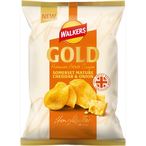 Walkers Gold Somerset Mature Cheddar & Onion 140g