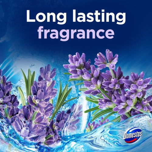 Domestos Power 5 Toilet Rim Block Lavender 2x 50g