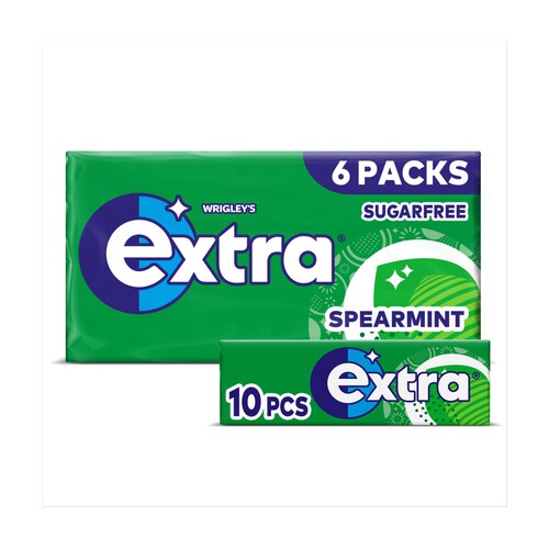 Extra Spearmint Sugarfree Chewing Gum Multipack 6x10 Pieces