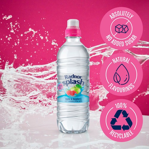 Radnor Splash Strawberry Sugar Free Flavoured Water, 24 X 500ml