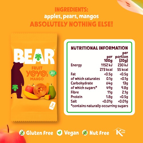 BEAR Yoyos Mango Multipack