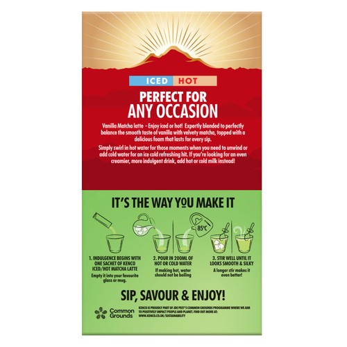 Kenco Vanilla Matcha Sachets 145.6G
