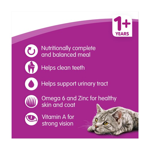 Whiskas Adult Complete Dry Cat Food Biscuits Salmon