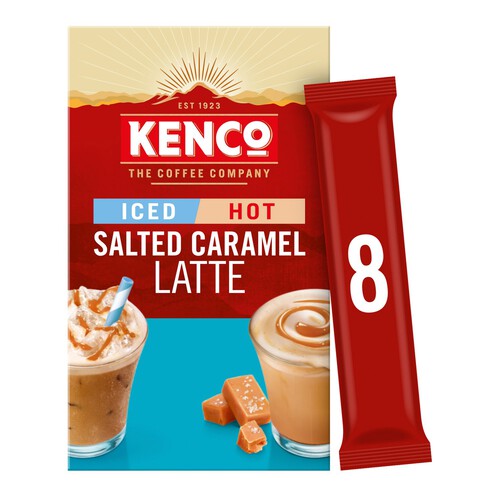 Kenco Iced Hot Salted Caramel Instant Coffee Latte Sachets 