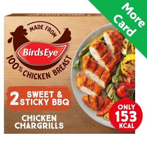 Birds Eye 2 Sticky & Sweet BBQ Chicken Chargrills