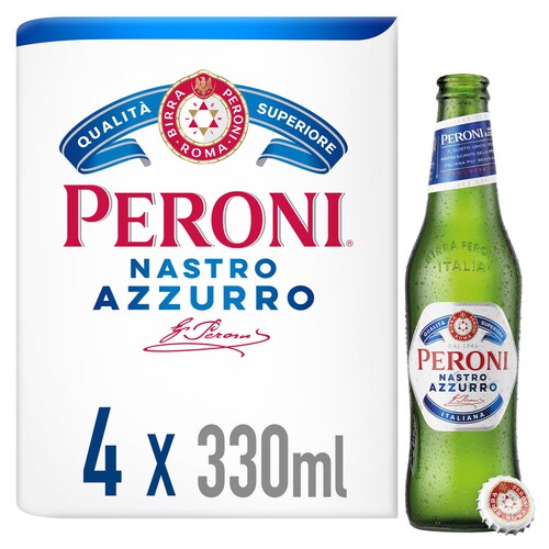 Peroni Nastro Azzurro Bottled Beer Lager Multipack