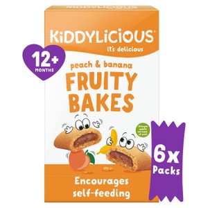 Kiddylicious Fruity Bakes - Peach & Banana 6x22g