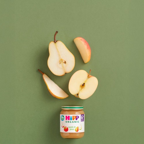 HiPP Organic Apple and Pear 100% Fruit Baby Food Jar 4+ Months 125g