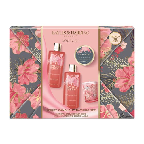 Baylis & Harding Boudoire Gift Wrapped Candlelit Gift Set