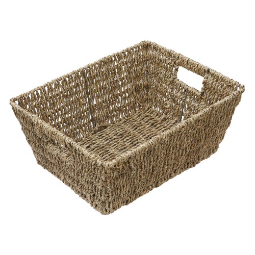 JVL Seagrass Rectangular Storage Basket