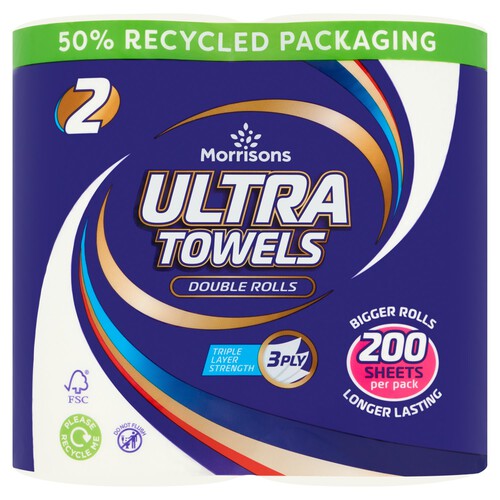 Morrisons Ultra Kitchen Towel Double Rolls