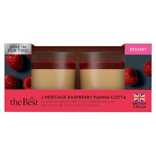 Morrisons The Best 2 Heritage Raspberry Panna Cotta 