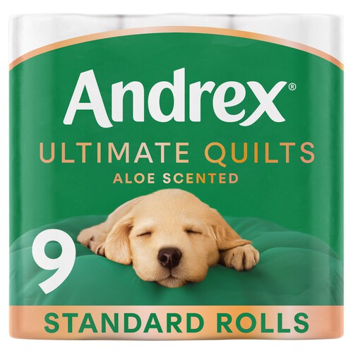 Andrex Ultimate Quilts Aloe Scented Toilet Roll 9 Rolls