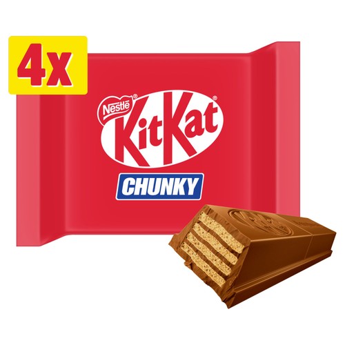 Kit Kat Chunky Milk Chocolate Bar Multipack 4 Pack