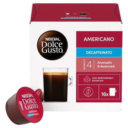 Nescafe Dolce Gusto Americano Decaff Coffee Pods 16 Capsules