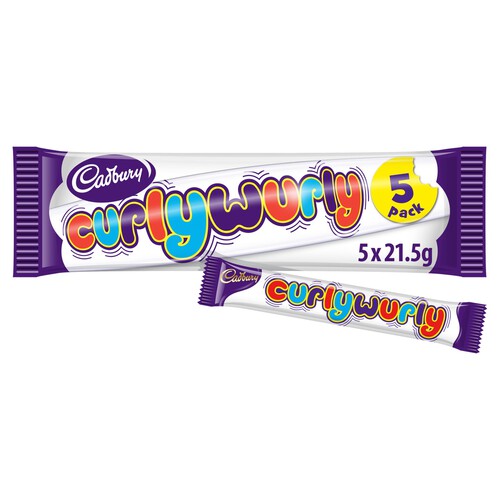 Cadbury Curly Wurly Chocolate Bar 5 Pack Multipack