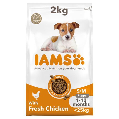 Iams For Vitality Puppy 1 - 12 Months With Fresh Chicken