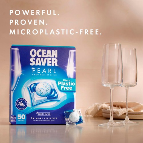Oceansaver Pearl 5In1 Plastic Free 50 Dishwasher Tablets 700G