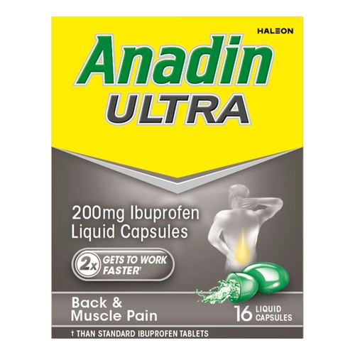 Anadin Ultra Ibuprofen Pain Relief Liquid Capsules 16s