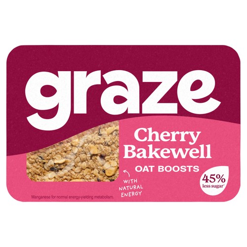 Graze Snack Box Oat Boosts Cherry Bakewell Flapjack 50g