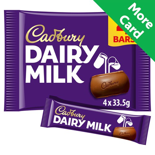 Cadbury Dairy Milk Chocolate Bar Multipack 4 Pack