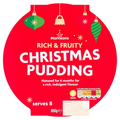 Morrisons Rich & Fruity Christmas Pudding Serves 8