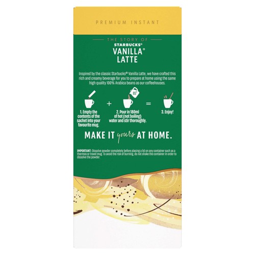 Starbucks Frothy Vanilla Latte 