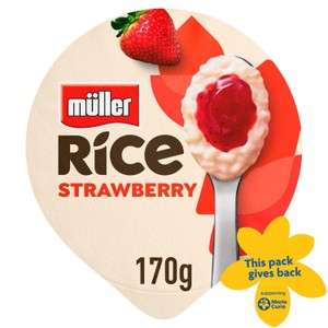 Muller Rice Strawberry Low Fat Pudding Dessert