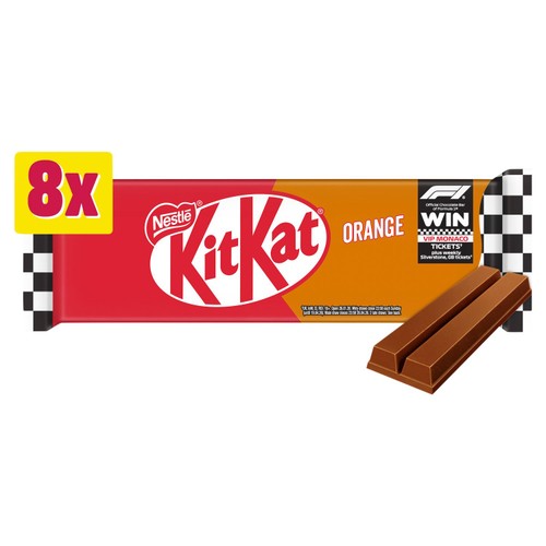 KitKat 2 Finger Orange Chocolate Biscuit Bar 8 Pack Multipack