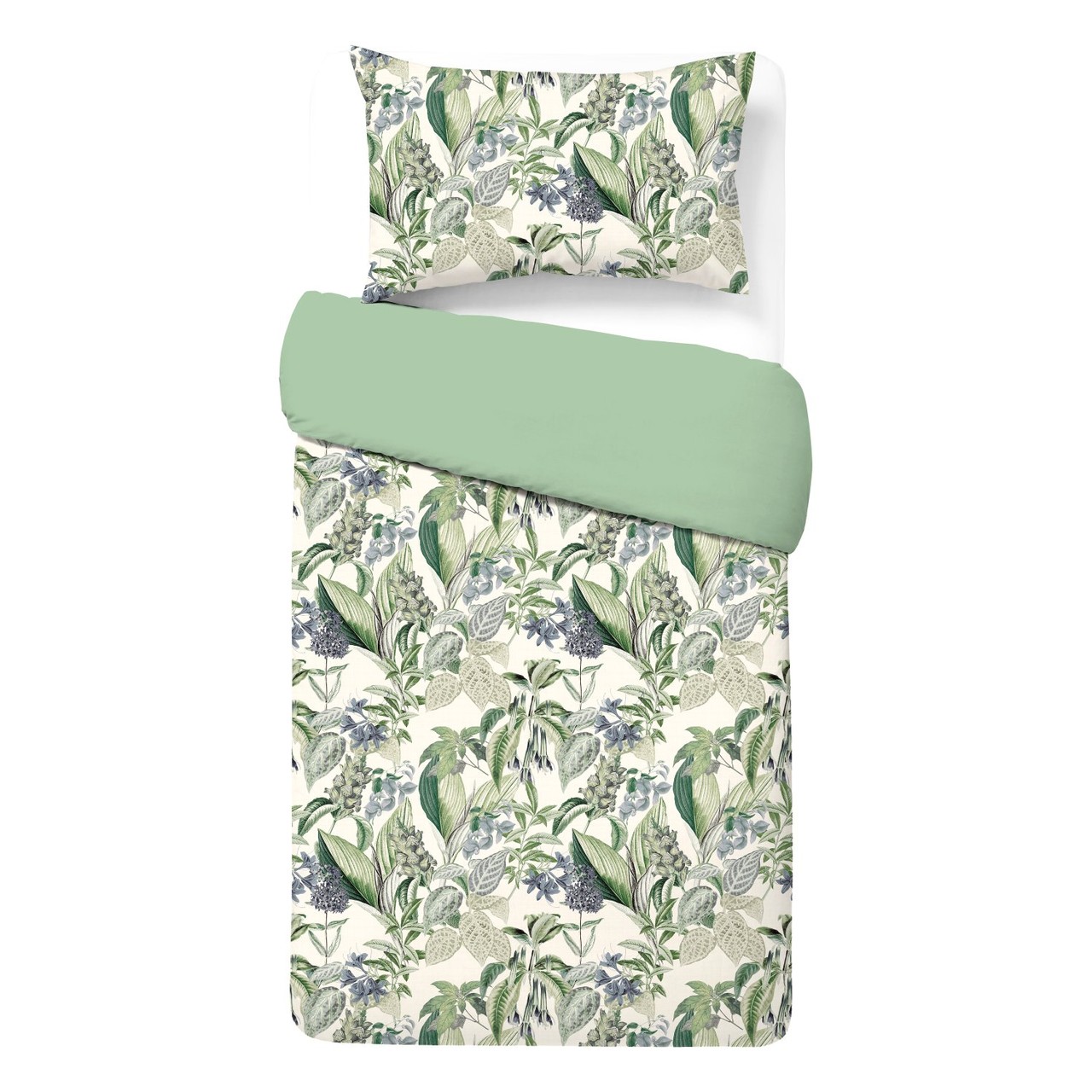 Nutmeg Home 100% Cotton Tropical Garden Duvet Set Single
