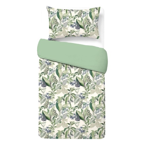 Nutmeg Home 100% Cotton Tropical Garden Duvet Set Single 