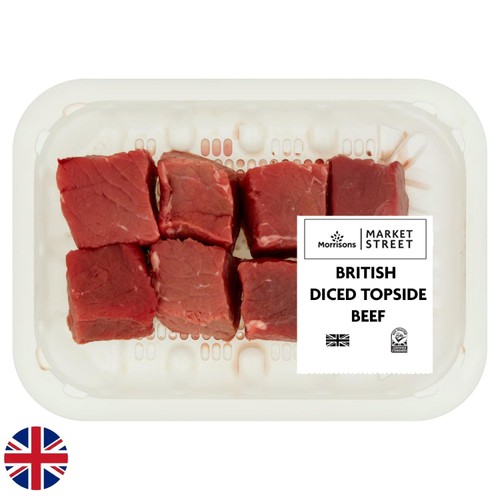 Morrisons British Lean Diced Topside Beef 288g