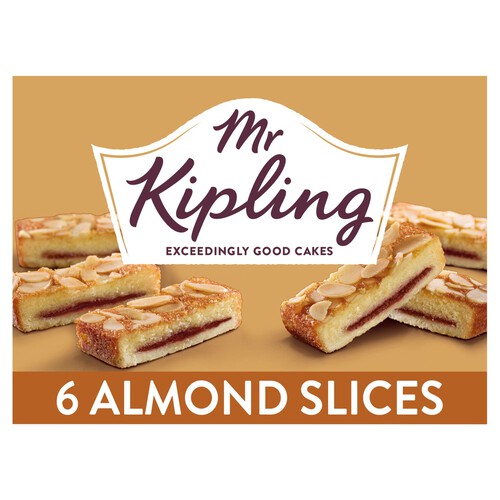 Mr Kipling Almond Slices Cakes Multipack Snack 3x2pk