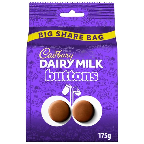 Cadbury Dairy Milk Chocolate Buttons Large Sharing Bag 175g