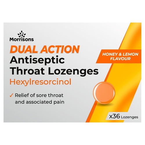 Morrisons dual action lozenges honey lemon