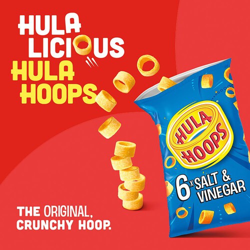 Hula Hoops Salt & Vinegar Multipack Crisps 6 Pack