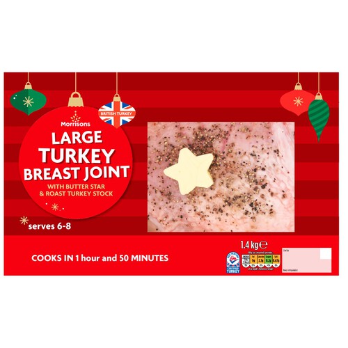 Morrisons Large Turkey Breast Joint With Butter Star & Roast Turkey Stock