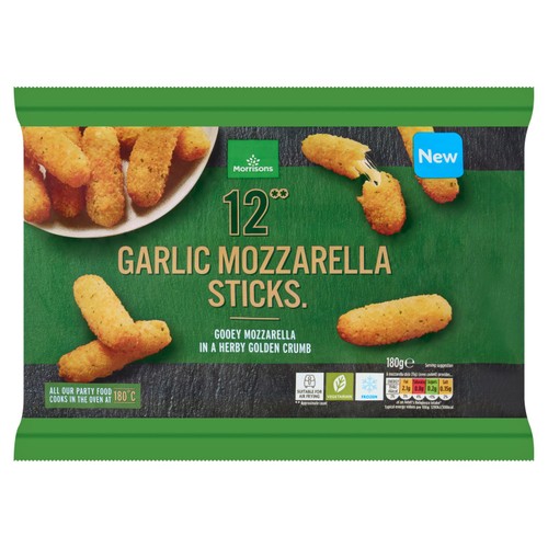 Morrisons 12 Garlic Mozzarella Sticks 180G